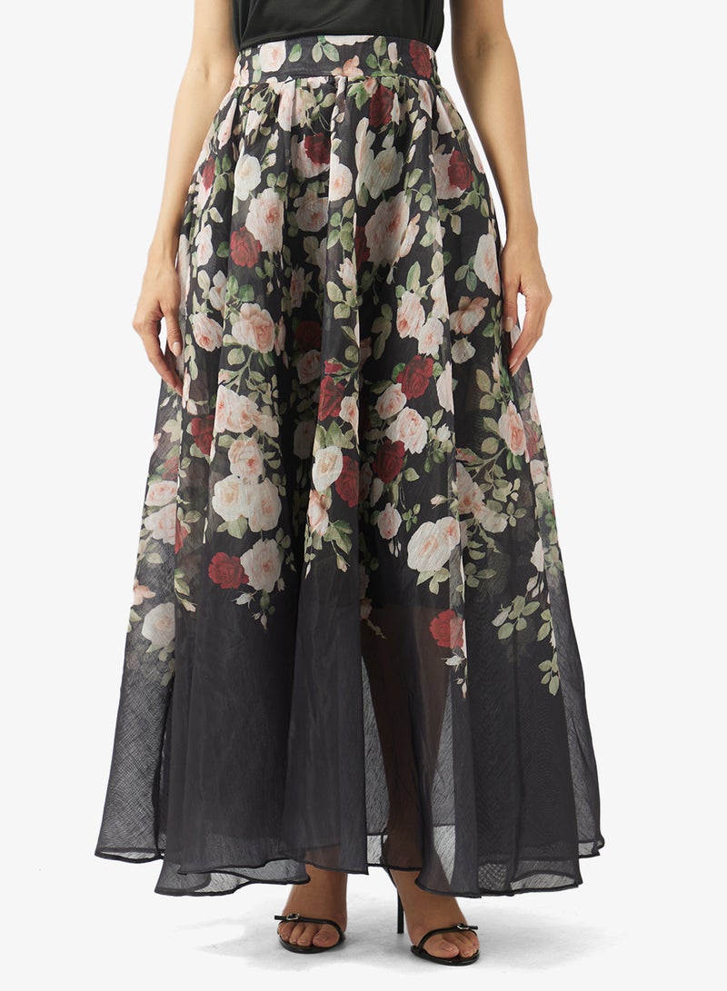 ايلا طقم بلوزة وتنورة بطبعة زهور - Image 4