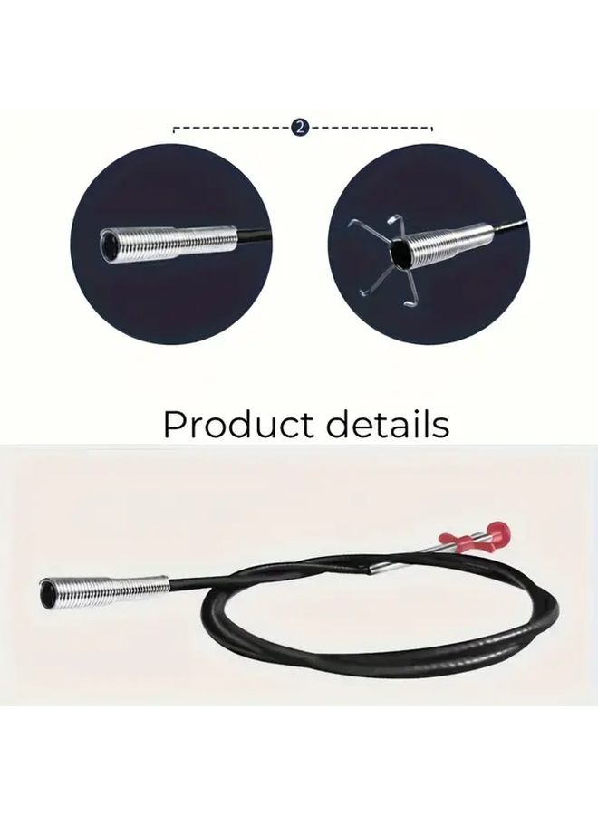 23.62 Inch Drain Unclogging Tool Toilet Plunger with 4 Claws Flexible Pipe Grabber - Image 5