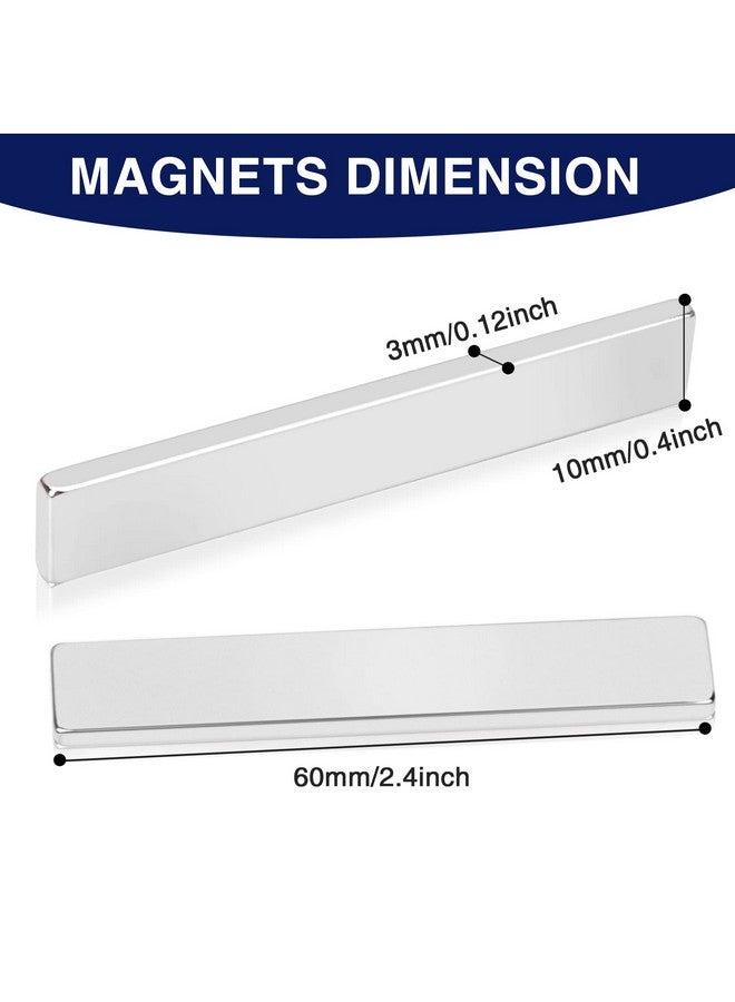 MIKEDE 50 Pack Neodymium Bar Magnets, Super Strong Heavy Duty with Double-Sided Adhesive, Powerful Rare Earth Magnets Bars for Craft, Fridge, Kitchen, Office - 60x10x3mm - Image 4