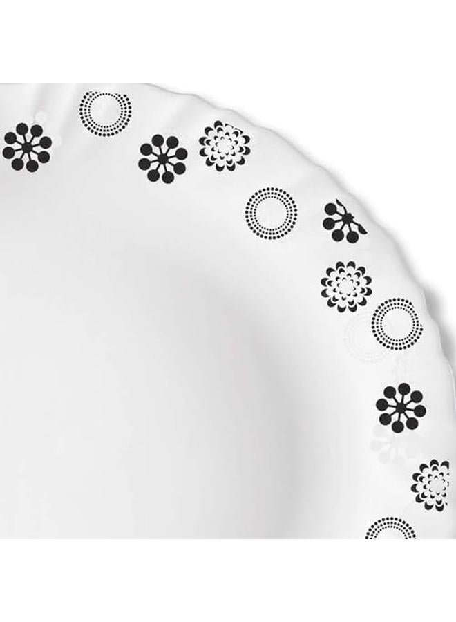 British Chef 10 Pieces Opalware Dinner Sets Microwave And Dishwasher Safe Universe Dinnerware Set With 4 Piece Full Plate 2 Piece Side Plates 2 Piece Soup Bowls 2 Piece Spoons White - Image 3