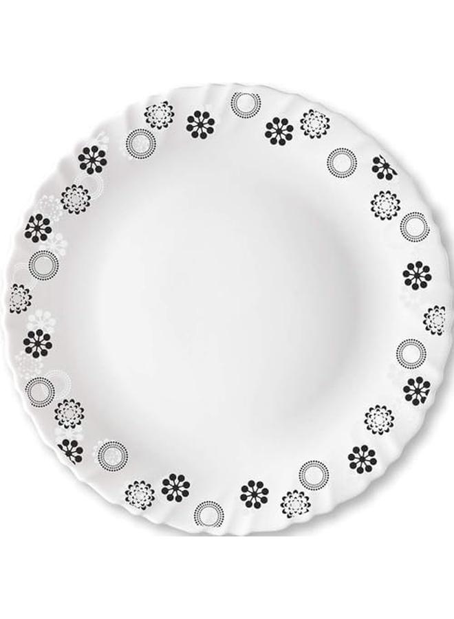 British Chef 10 Pieces Opalware Dinner Sets Microwave And Dishwasher Safe Universe Dinnerware Set With 4 Piece Full Plate 2 Piece Side Plates 2 Piece Soup Bowls 2 Piece Spoons White - Image 2