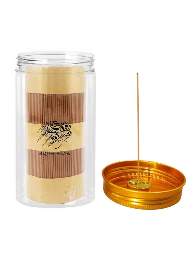 Bakhoor BoSidin Super Oud Camboadian Incense Sticks 10.5cm long Oud Bakhoor 100g with Small Cooper Holder in a Bottle - A91 - Image 3