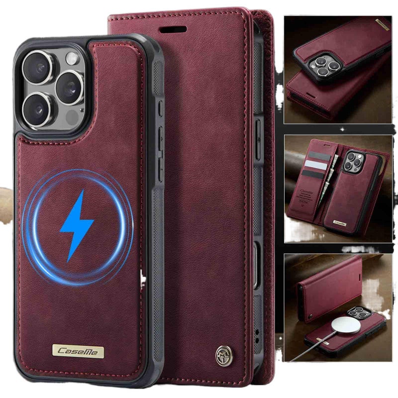 MagSafe Case | Red TPU | Card Holder | Strong Magnetic | Cover for iPhone 15 / 15 Plus / 15 Pro / 15 Pro Max - Image 1