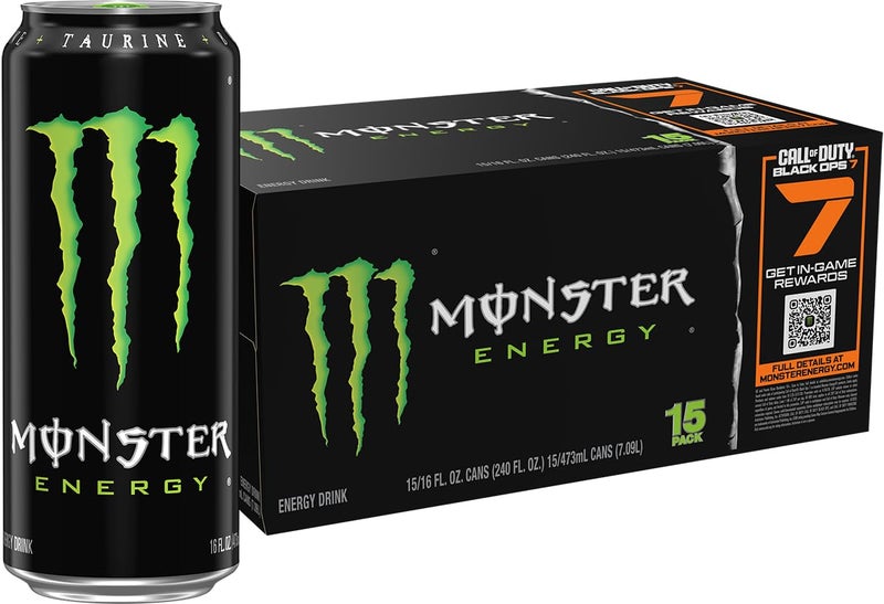 Monster Energy Drink, Green, Original, 16 Ounce (Pack of 15) - Image 1