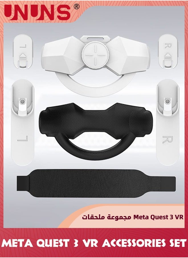 UNUNS 2-In-1 Accessoris Set For VR Headset Quest 3/2,Adjustable Head Strap And VR Shell Protective Cover,Comfort Strap Headset VR Accessories Bundle,Replacement Protective Cover For Oculus Quest 3/2  - Image 5