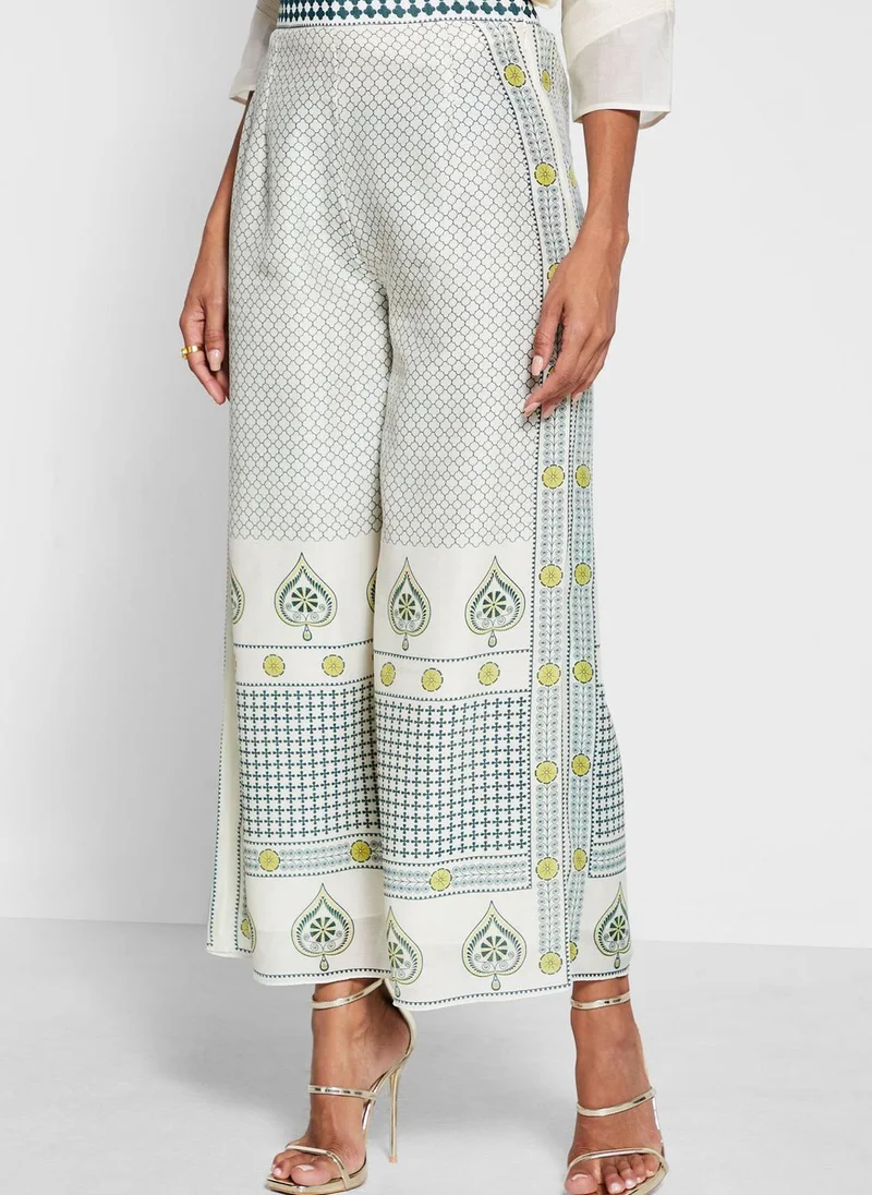 AMPM Curved Hem Kurti & Palazzo Set