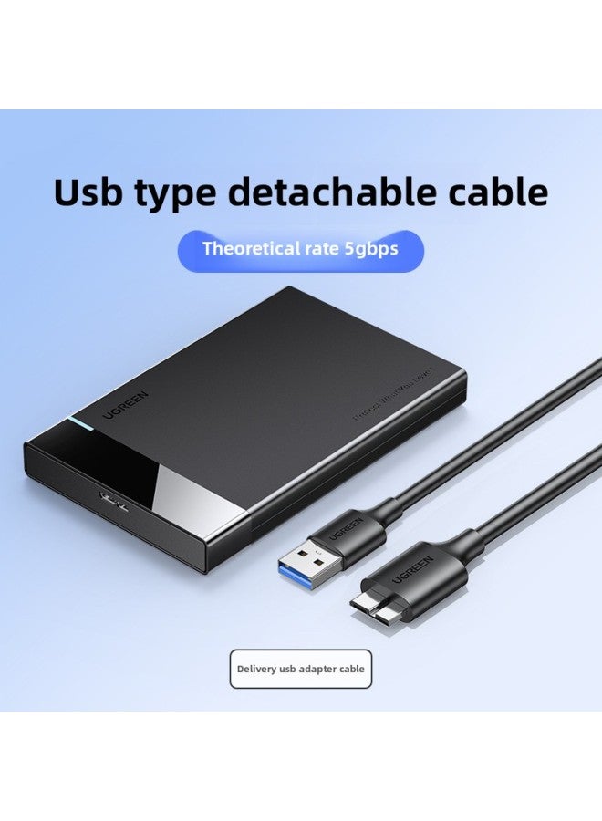UGREEN Green Union External Hard Disk Box 3.5/2.5 Inch USB3.0 Universal Desktop Laptop Solid State SSD For Notebook Computer-Color:30848-Removable 2.5