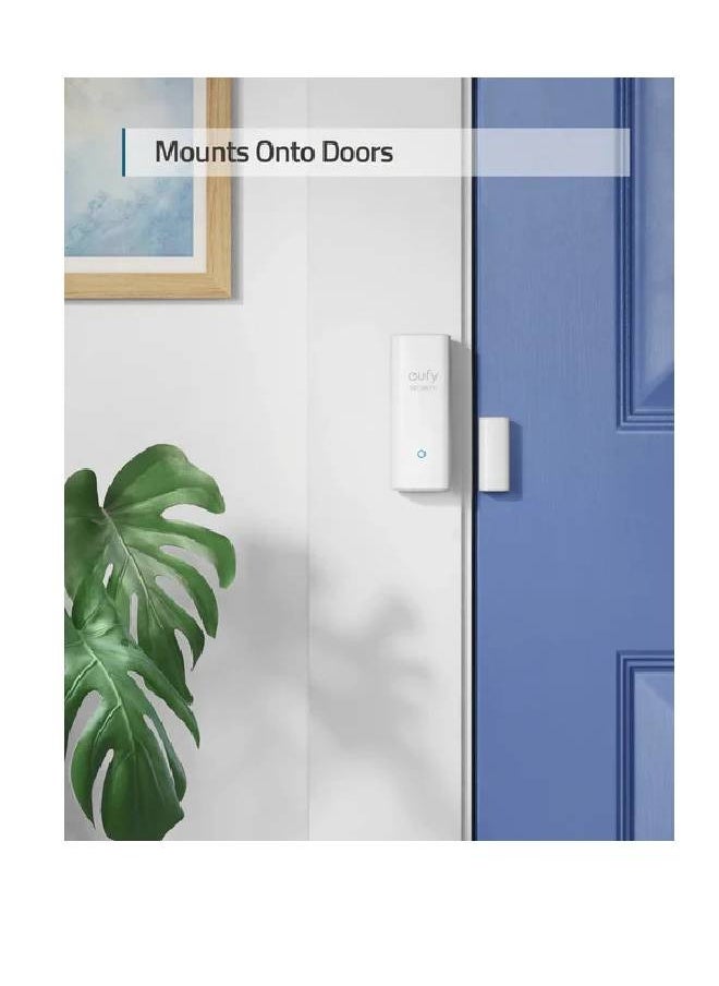 eufy - Eufy Security, Entry Sensor, Detects Opened and Closed Doors or Windows, Sends Alerts - T8900 - White - Image 1