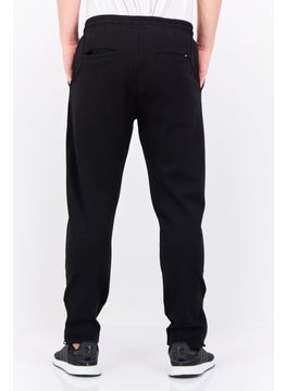 Threadbare Men Regular Fit Plain Jogger Pants, Black  - Image 3
