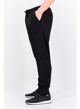 Threadbare Men Regular Fit Plain Jogger Pants, Black  - Image 2