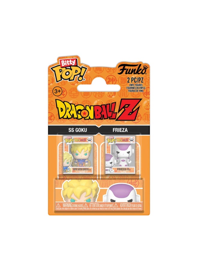 Funko Bitty POP! Dragon Ball Z SS Goku & Frieza Vinyl Figures (2.3 cm, Pack of 2) - Image 1