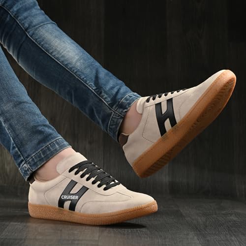 Cruiser Sneaker for Men | Comfort & Style with Soft Cushioned Insole | Trendy Lace-Up Design for Casual Outfits 2606-5 Olive - Image 3