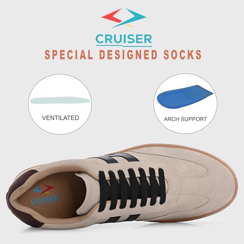 Cruiser Sneaker for Men | Comfort & Style with Soft Cushioned Insole | Trendy Lace-Up Design for Casual Outfits 2606-5 Olive - Image 5