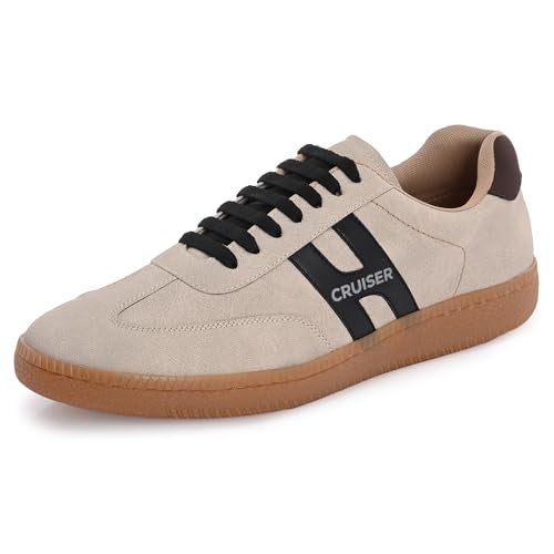 Cruiser Sneaker for Men | Comfort & Style with Soft Cushioned Insole | Trendy Lace-Up Design for Casual Outfits 2606-5 Olive - Image 1