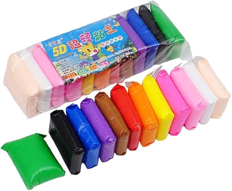 REZNOR Colors Air Dry Magic Clay, Soft & Ultra Light DIY Molding Clay with Sculpting Tools, Animal Decoration Accessories, Kids Art Crafts Best Gift for Boys & Girls Age 3-12 Year Old, Pack of