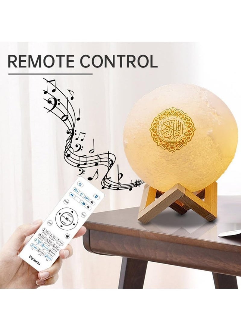 A ZONE New Islamic Speaker Quran Player Moon Light Islamic Gift Quran Speaker LED Lamp With Remote Control  - Image 3
