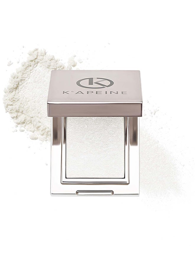 KAPEINE Single Glitter Eyeshadow, White Shimmer Eyeshadow Ultra Shinny Highlighter Silver Eye Shade Sparkling Makeup Palette Waterproof Eyes Glitter for Everyday & Stage Performance 03 - Image 1