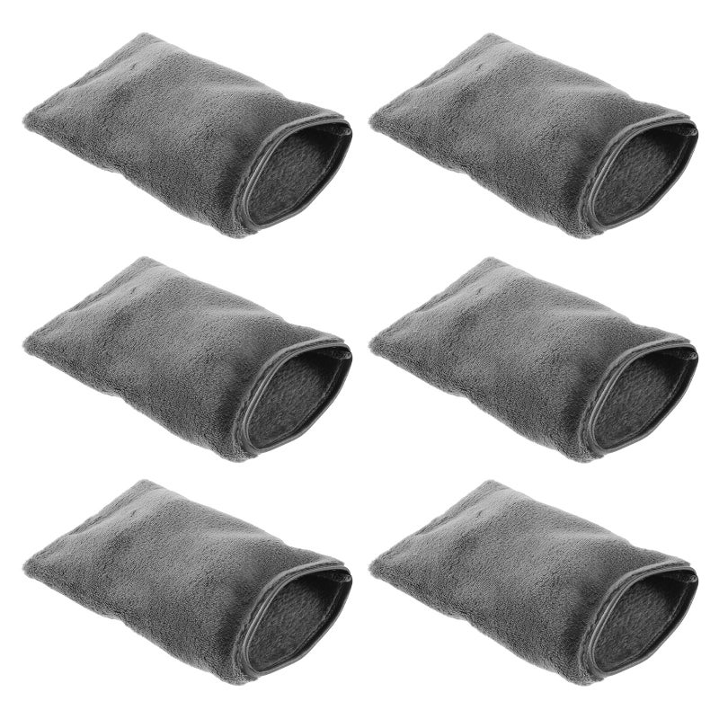 6pcs Fiber Bath Wash Mitts Face Wash Gloves Reusable Makeup Remover Mittens Face Washing Towels for Accessories - Image 1