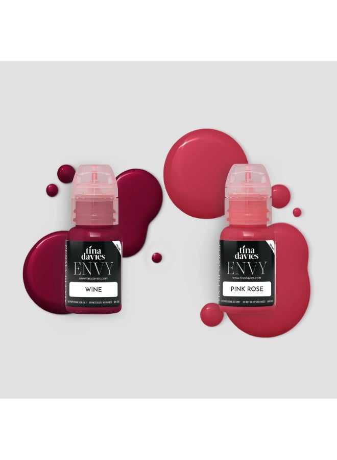 Tina Davies صبغة شفاه تينا ديفيس الاحترافية - مكياج شفاه دائم - الألوان تتعافى بدقة - مجموعة كاملة من صبغة شفاه تينا ديفيس إنفي 6X 15 مل - Image 4