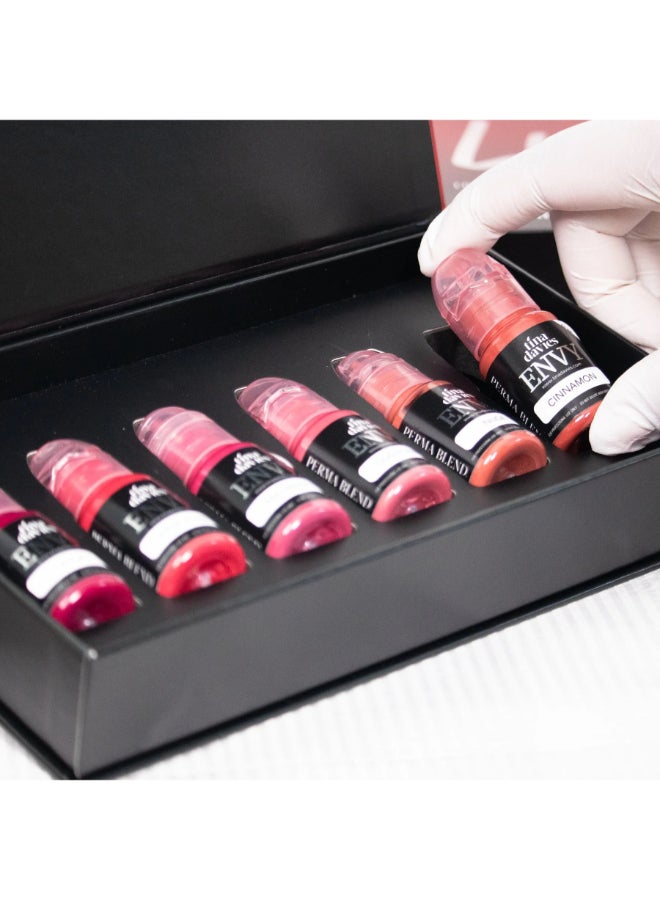 Tina Davies صبغة شفاه تينا ديفيس الاحترافية - مكياج شفاه دائم - الألوان تتعافى بدقة - مجموعة كاملة من صبغة شفاه تينا ديفيس إنفي 6X 15 مل - Image 2