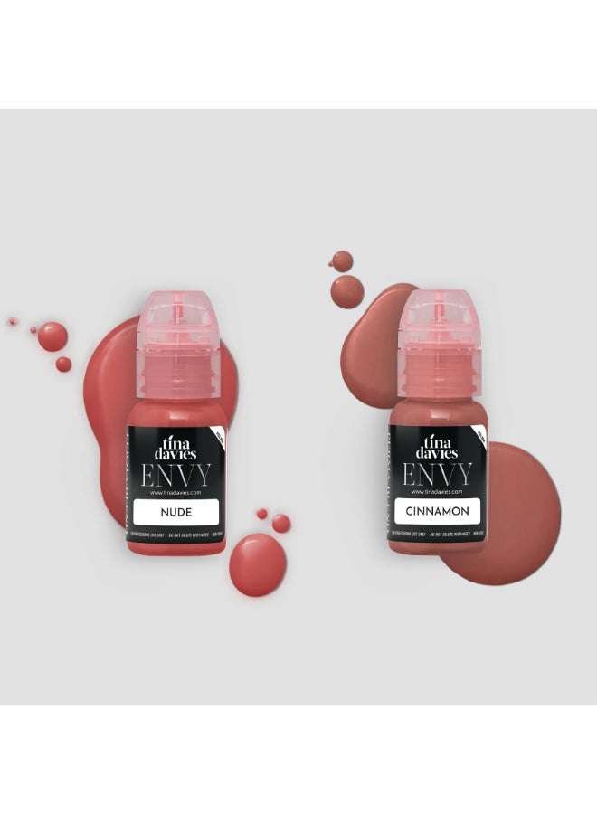 Tina Davies صبغة شفاه تينا ديفيس الاحترافية - مكياج شفاه دائم - الألوان تتعافى بدقة - مجموعة كاملة من صبغة شفاه تينا ديفيس إنفي 6X 15 مل - Image 3