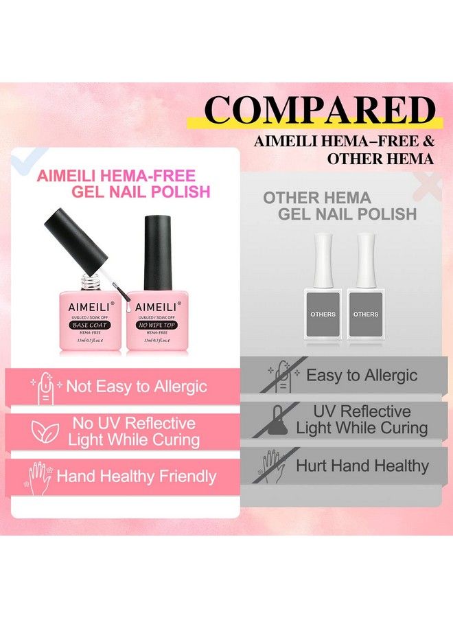 AIMEILI طلاء أظافر جل هيمافري يو في ليد يدوم طويلاً بلمسة نهائية لامعة بدون مسح، مجموعة من قطعتين بحجم 15 مل - Image 5