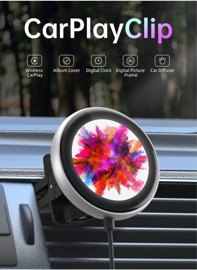 Ottocast Wireless CarPlay Adapter with 1.6-Inch Screen, Wired to Wireless CarPlay Converter Compatible with Android & iOS, Multifunctional Display for Car Frame & Music Cover, Stable and Easy Connection, Fits 99% of Cars ﻿ ﻿  - Image 2