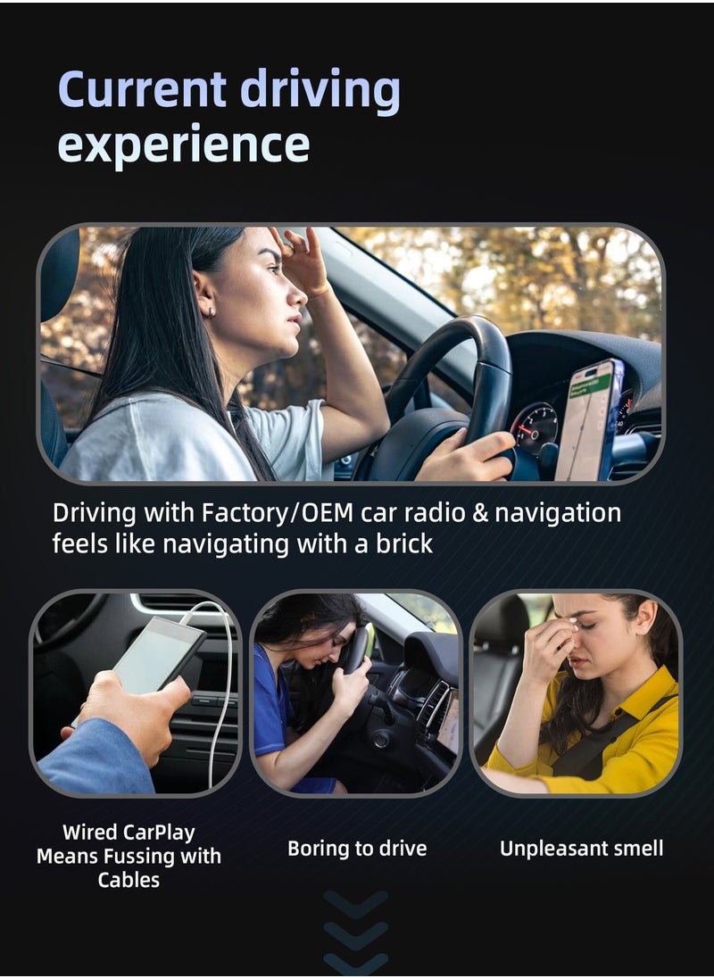 Ottocast Wireless CarPlay Adapter with 1.6-Inch Screen, Wired to Wireless CarPlay Converter Compatible with Android & iOS, Multifunctional Display for Car Frame & Music Cover, Stable and Easy Connection, Fits 99% of Cars ﻿ ﻿  - Image 4