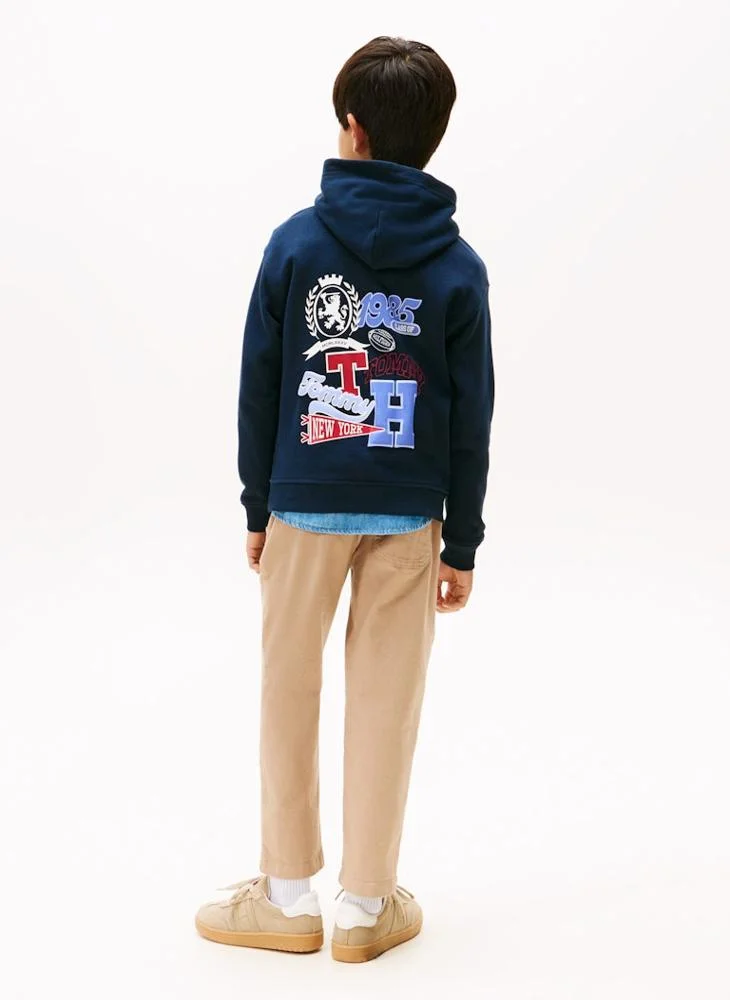 تومي هيلفيغر هودي متعدد الشعارات للأطفال