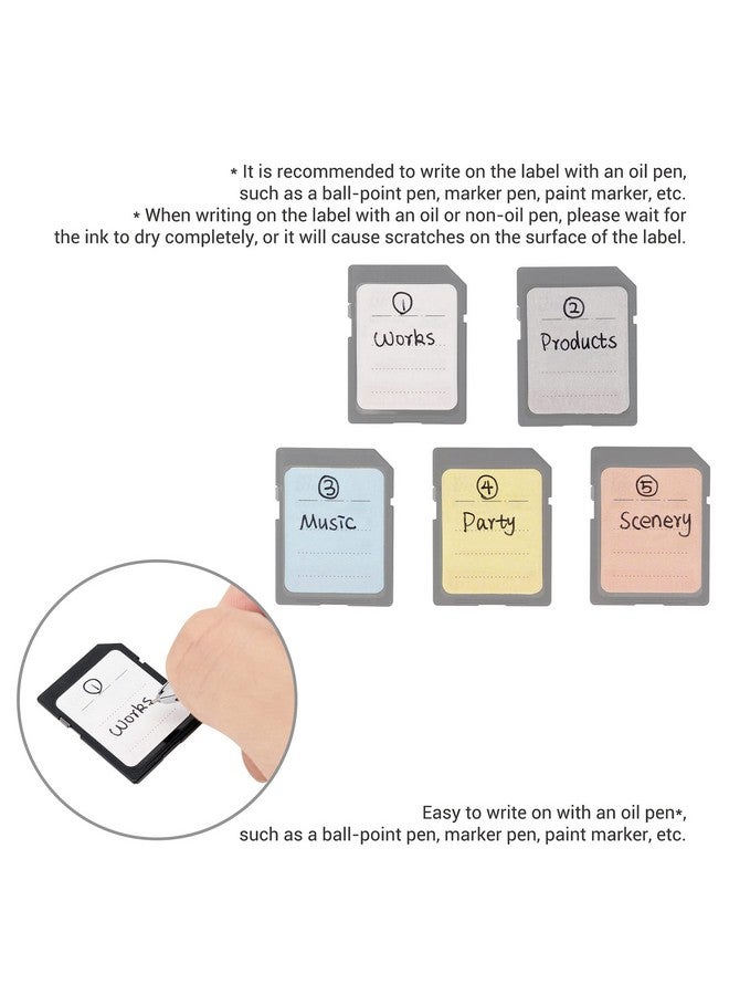 JJC (120-Count) Camera Memory Card Label Stickers For Sd Xqd Cfexpress Type-B Card, 5 Colors Flash Drive Adhesive Label Stickers Removable And Markable Each Size 0.79 X 0.98 - Image 5