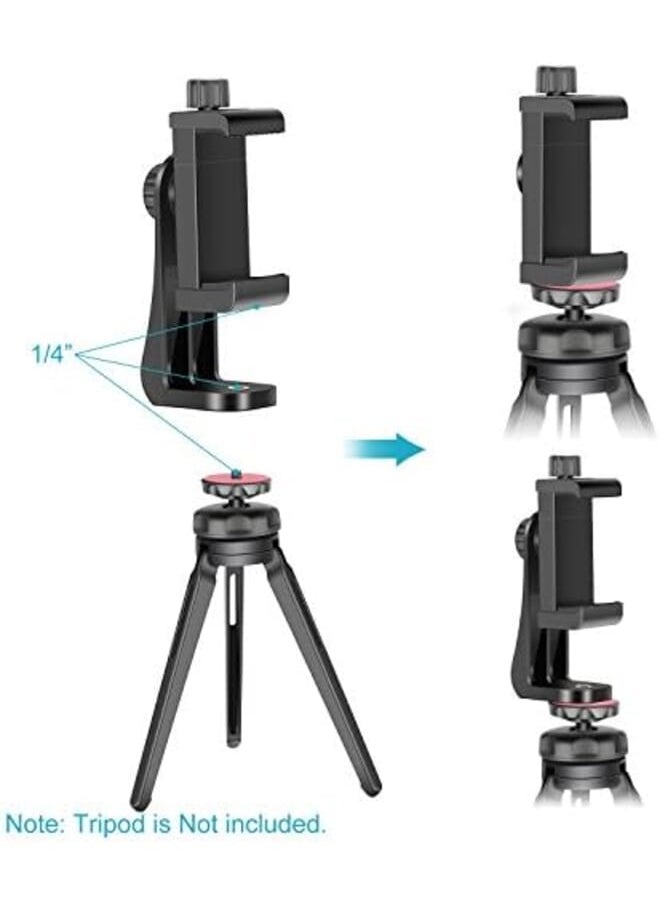 Neewer - Smartphone Holder Vertical Horizontal Bracket Tripod Mount Adapter With 1 4Inch Thread Cell Phone Clip Compatible With Iphone 15 14 13 Pro Plus Max Mini Galaxy S20 Plus S20 Huawei P40 Pro Etc. - Image 1