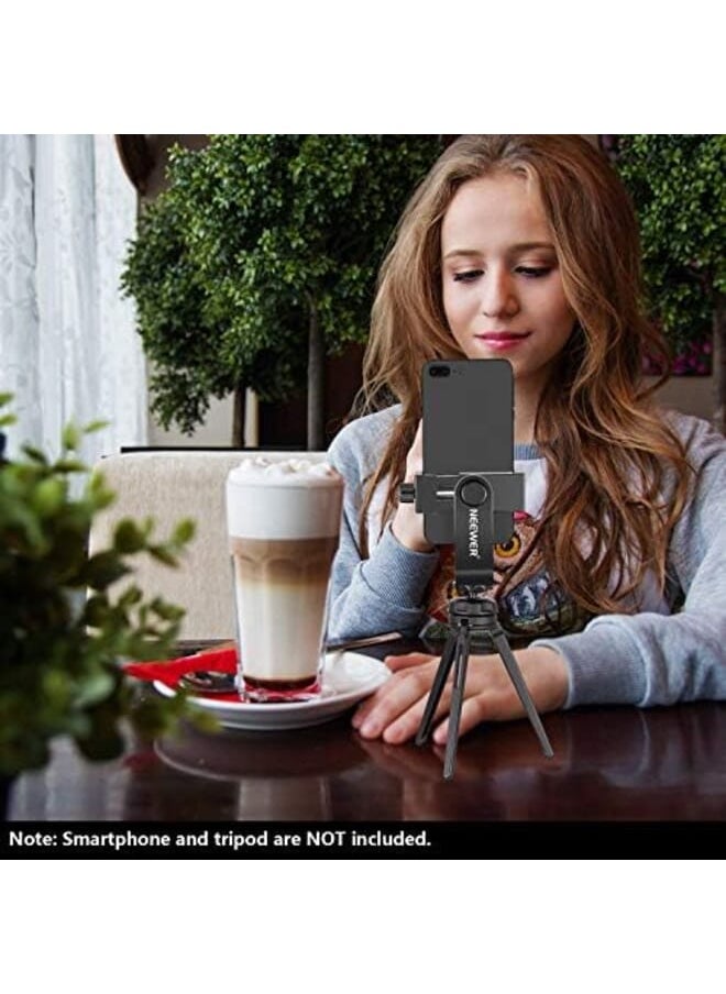 Neewer - Smartphone Holder Vertical Horizontal Bracket Tripod Mount Adapter With 1 4Inch Thread Cell Phone Clip Compatible With Iphone 15 14 13 Pro Plus Max Mini Galaxy S20 Plus S20 Huawei P40 Pro Etc. - Image 1