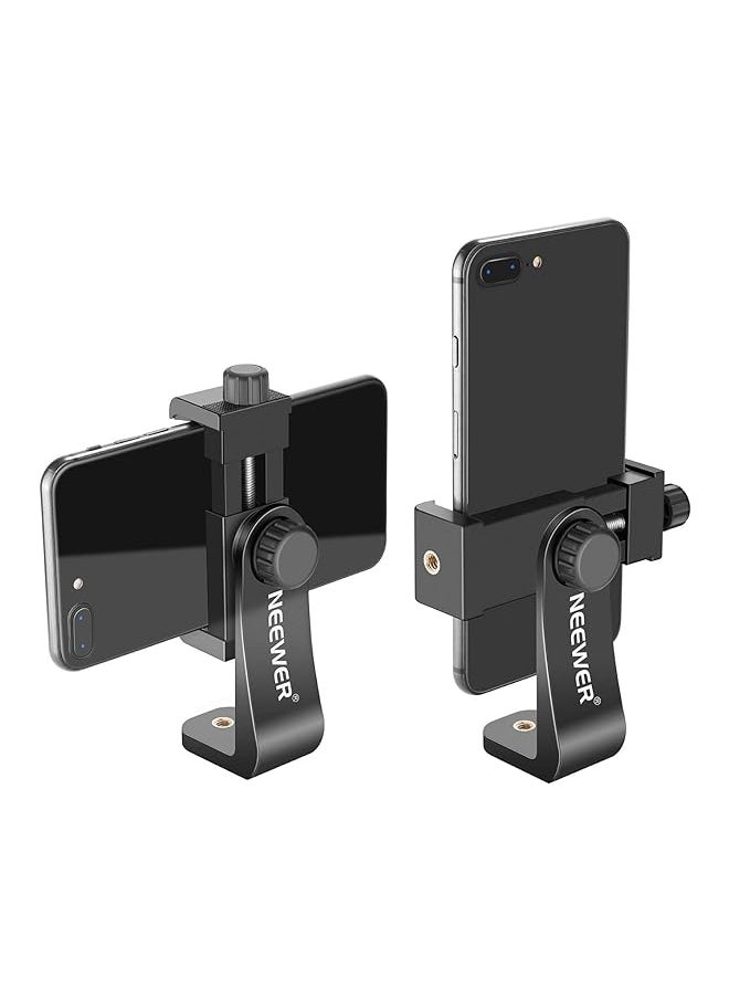Neewer - Smartphone Holder Vertical Horizontal Bracket Tripod Mount Adapter With 1 4Inch Thread Cell Phone Clip Compatible With Iphone 15 14 13 Pro Plus Max Mini Galaxy S20 Plus S20 Huawei P40 Pro Etc. - Image 1