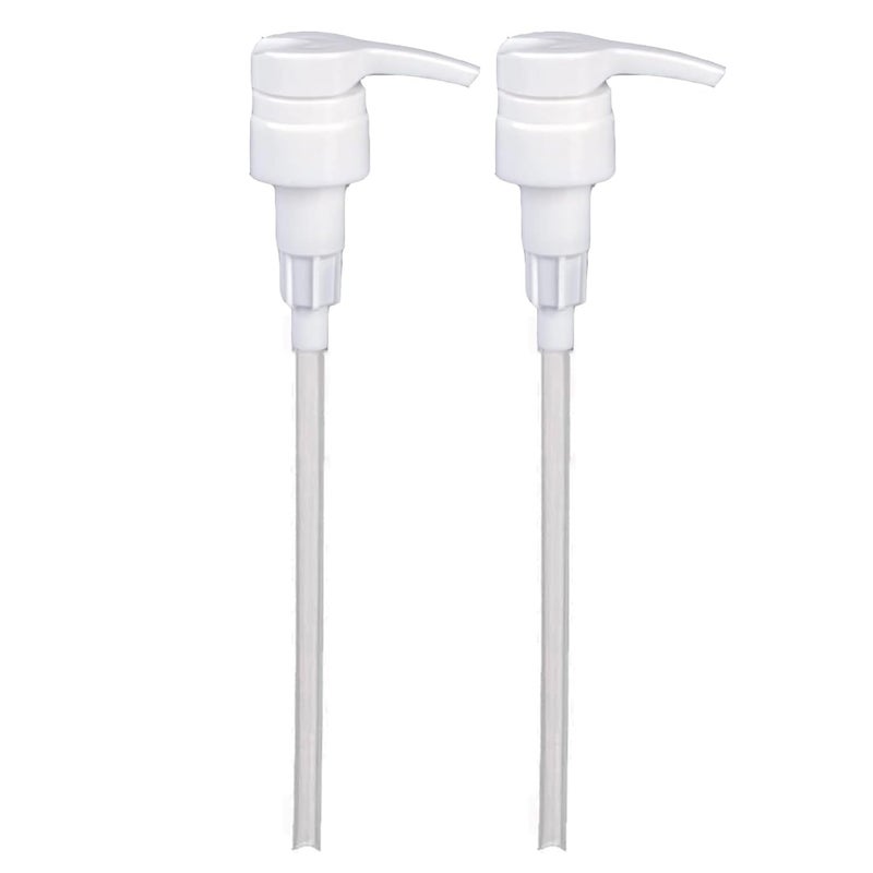vigor path Universal Shampoo/Conditioner Dispenser Pump for Bottles, Leak Proof, Pump Top Fits 1 L/33.8 oz Bottles, 28/410 Neck Size, (White - Pack of 2)  - Image 1