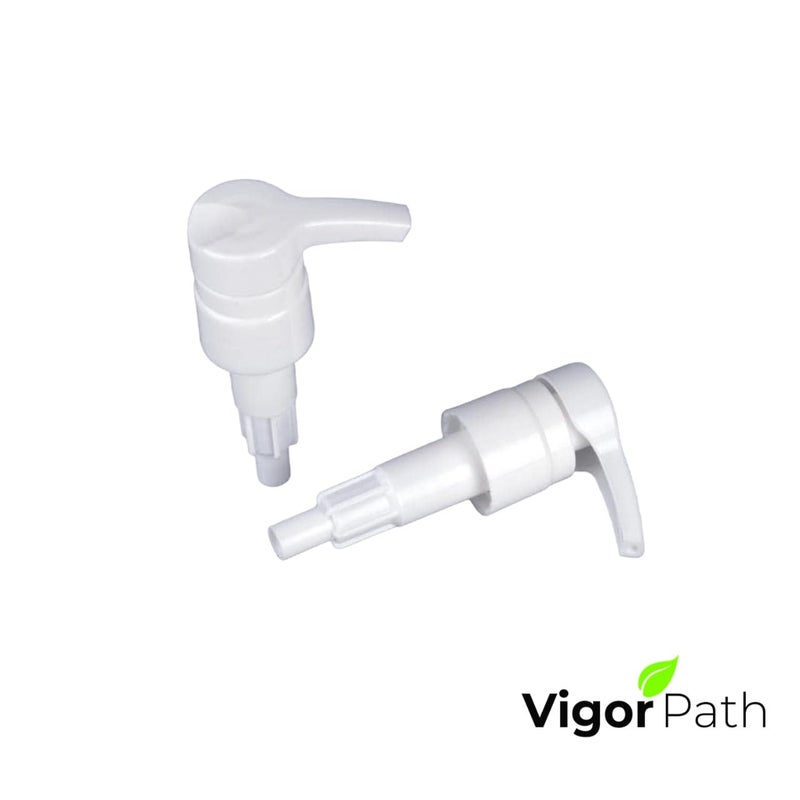 vigor path Universal Shampoo/Conditioner Dispenser Pump for Bottles, Leak Proof, Pump Top Fits 1 L/33.8 oz Bottles, 28/410 Neck Size, (White - Pack of 2)  - Image 4