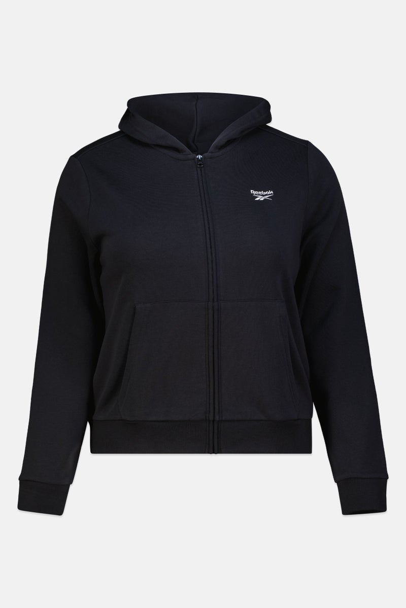 Reebok Women Plus Size Long Sleeve Outdoor Hoodie, Black - Image 2