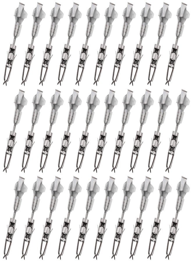 مايكرو تريدرز ميكرو تريدرز 30 قطعة صغيرة ISO جهة اتصال دقيقة مؤقت مجعد أنثى جهة اتصال دقيقة مؤقت مجعد لكابل 0.50 مم² - 1.00 مم² مقطع عرضي 17-20AWG قطر السلك فضي - Image 1