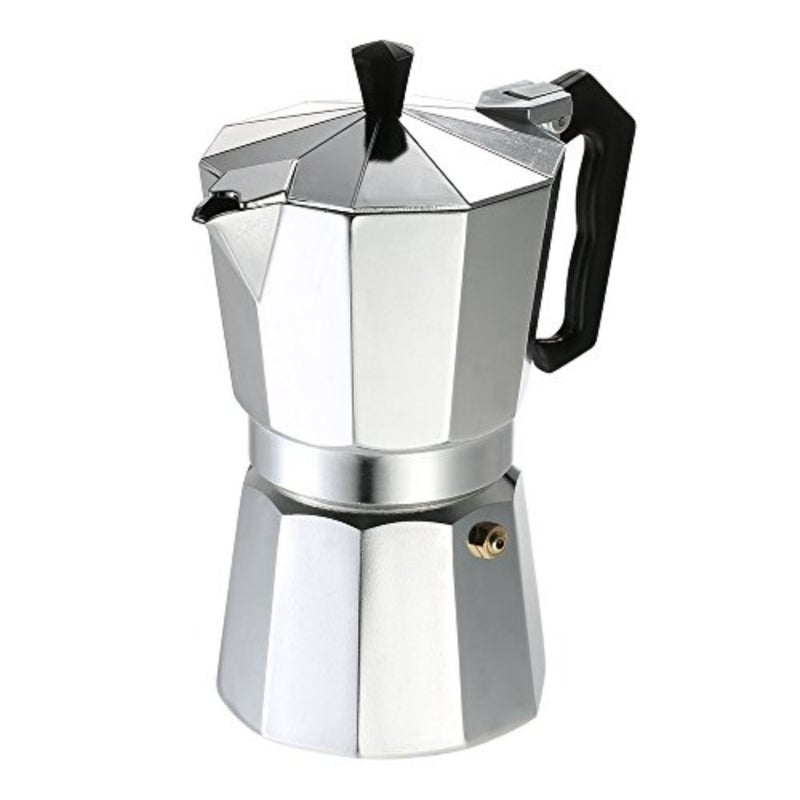 12-Cup aluminum Espresso Percolator Coffee Stovetop Maker Mocha Pot for Use on Gas or Electric Stove, silver, lightweight and durable - Image 5