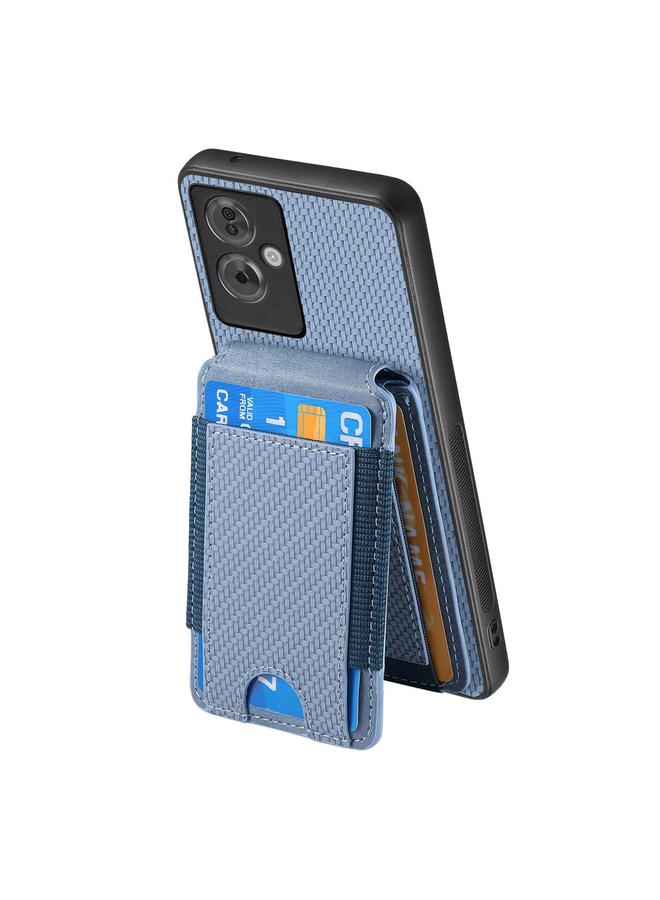 S-TOP Case For OPPO Reno6 5G Carbon Fiber Vertical Flip Wallet Stand Phone Case - Image 3