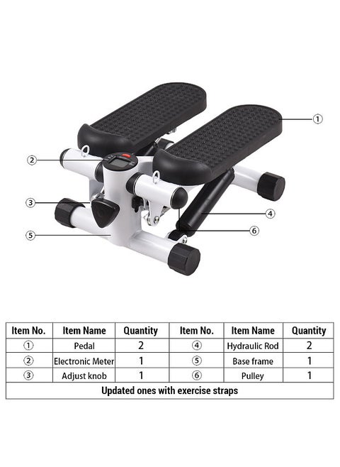 Mini Stepper For Exercise At Home With Resistance Bands LCD Display Capacity 100kg Stair Stepper