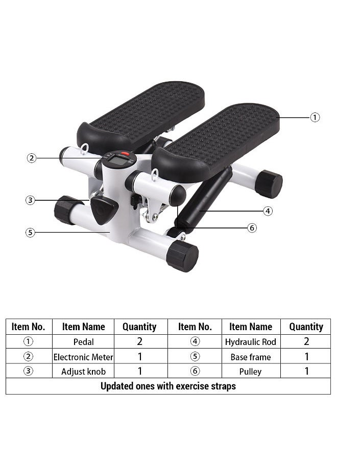 Generic - Mini Stepper For Exercise At Home With Resistance Bands LCD Display Capacity 100kg Stair Stepper - Image 1