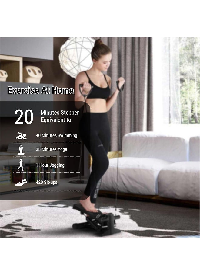 Generic - Mini Stepper For Exercise At Home With Resistance Bands LCD Display Capacity 100kg Stair Stepper - Image 1
