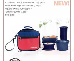 Tupperware Tupperware Plastic Lunch Box Set with Bag, 5-Pieces, Multicolor (SHBMTPR013)  - Image 2