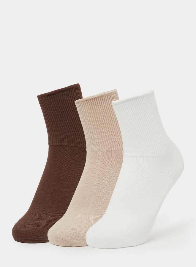 Styli Pack Of 3 - Rib Crew Socks