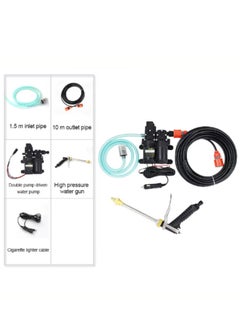 BONAI Portable & Vehicle-Mounted High-Pressure Water Pump, 12V DC 120W with Built-in Pressure Switch, 130PSI Max Pressure, 5L/min Flow Rate, 8m Outlet Hose, Car Cigarette Lighter Adapter, ON/OFF Switch  - Image 4