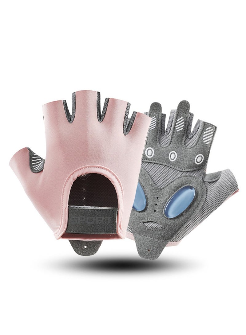 Generic Women Yoga Fitness Gloves Anti-slip Professional Protection Breathable Workout Weight Lifting Gloves For Cycling Exercise Training With Cushion Pads - Image 1