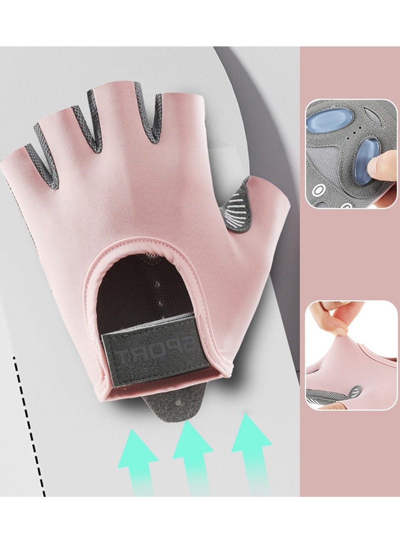 Generic Women Yoga Fitness Gloves Anti-slip Professional Protection Breathable Workout Weight Lifting Gloves For Cycling Exercise Training With Cushion Pads - Image 4