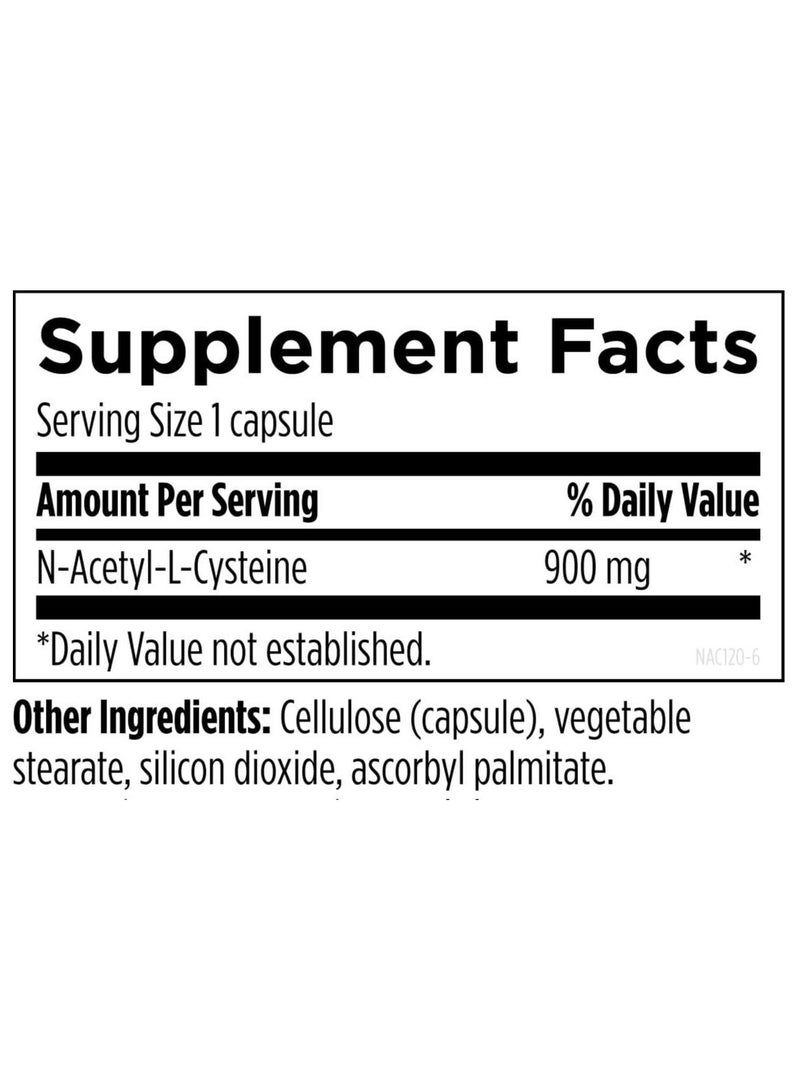 designs for health NAC N-Acetyl-L-Cysteine For Glutathione Synthesis And Detoxification, Liver/Detoxification | Liver | Lung | Antioxidant Status | Professional Use Only, Dietary Supplement 120 Vegetarian Capsules - Image 3
