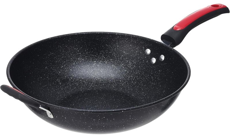 32 cm Non-Stick Granite Wok Pan with Comfortable Handle - Image 1