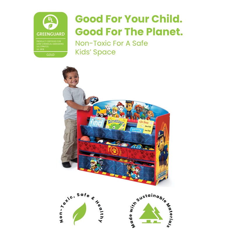 Delta Children Deluxe Book & Toy Organizer, Nick Jr. PAW Patrol - Image 3